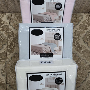 Vente Directe Fabricant Luxe 100% Coton Draps de Lit d'Été Couleur Unie Anti-Bactérien Imperméable Parure de Draps Élégante - Product Image 1