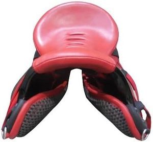 Sillín Endurance de cuero rojo personalizado de 17 "-Comodidad y rendimiento superiores en árbol de fibra de vidrio-Sillín de caballo ligero y duradero - Product Image 4