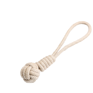 Juguete Masticable para Perros de Cuerda de Algodón Tejida Ecológica con Goma Natural, para Masticadores Agresivos, Estilo Clásico, Sabores a Hígado y Asta, Dientes Suaves - Product Image 1