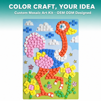 Kit d'art mosaïque EVA personnalisé, puzzle adhésif coloré, bricolage éducatif, jouet d'apprentissage précoce, cadeau pour enfants, OEM ODM, vente en gros