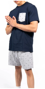 2024 OEM Custom Summer Wear Solid <b>Men</b> Printed Gym Wear Cotton <b>Short</b> Set <b>Mens</b> <b>T</b>-<b>shirt</b> <b>Shorts</b> Set - Product Image 6