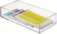 Organisateur de maquillage transparent en métal écologique, plateau de rangement en plastique divisé pour armoire, salle de bain, cuisine, bijoux et aliments