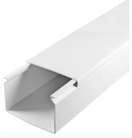 Goulotte de câblage en PVC massif à fentes OnElecs |   Goulotte ignifuge pour câbles de panneaux électriques (Canal de panneau de commande blanc)