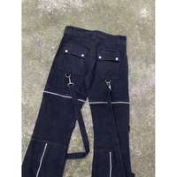 Pantalon noir gothique à boucles pour femme, vente chaude, pantalon de haute qualité, vente en gros 2026