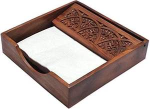 Servilletero de alambre de malla de madera moderno, estilo elegante, perfecto para el hogar, vajilla, Decoración de cocina, accesorio de comedor elegante - Product Image 6