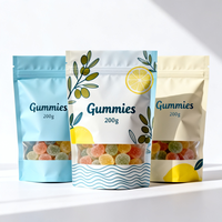 Sachet Doypack Personnalisé Écologique de Qualité Alimentaire avec Impression de Logo, Anti-Humidité, Fermeture Éclair et Fenêtre pour Bonbons – Fabrication OEM