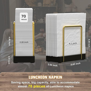 Qualité supérieure Prix raisonnable Porte-serviettes de table fini or Porte-serviettes en tissu pour restaurants Caffe Cuisines à domicile - Product Image 4