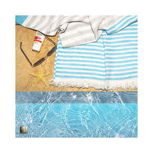 Toallas de playa ligeras ecológicas turcas antibacterianas tacto suave acabado suave tejido transpirable tecnología de secado inteligente - Product Image 6