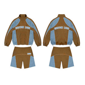 Plus Size <b>Men's</b> <b>Sets</b> Heavy Weight Two Piece <b>Shorts</b> <b>Sets</b> Windbreaker <b>Hoodie</b> <b>Short</b> <b>Set</b> for <b>Men</b> Customize Patches With Pockets - Product Image 3