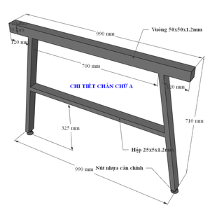 Table d'appoint minimaliste Aconcept HBAC051 en 2 parties, 100x100cm, en contreplaqué mélaminé avec pieds en fer - Product Image 5