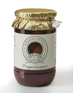 hight quality Plums in syrup made in Italy glass jar 700 g made from fresh fruit