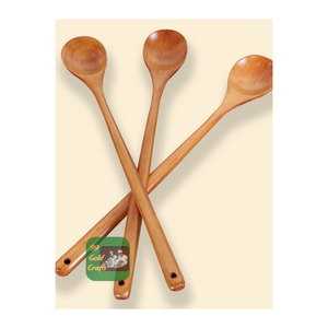 Cuchara de Madera Artesanal Natural, Utensilio de Cocina Ecológico para Remover y Preparar Alimentos - Product Image 4