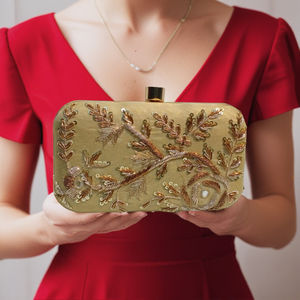 Bolso de mano de trabajo bordado hecho a mano indio 2025 elegante al por mayor para mujer bolsos de noche de fiesta de boda de moda estilo señora - Product Image 4