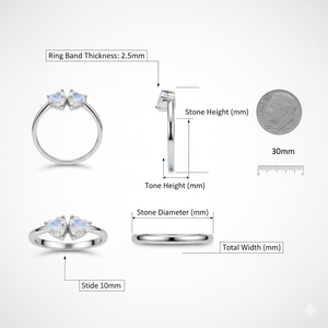 Anillo de Cóctel de Plata de Ley 925 con Forma de Corazón Vintage de Lujo, Joyería Fina Personalizada para Mujer, Anillo de Boda Personalizado - Product Image 3