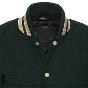 Veste universitaire pour homme personnalisée 100% coton, streetwear vintage, bomber, patchwork, logo brodé, luxe, sportive, imperméable - Product Image 2