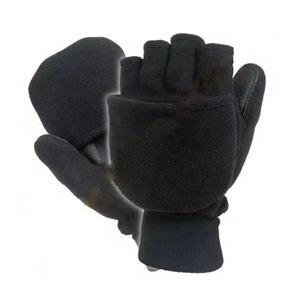 Forro polar térmico Mitones Medio dedo Calentamiento de manos Guantes de cuero ligeros de Pakistán - Product Image 5