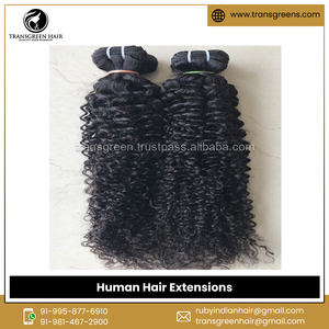 100% Raw Unprocessed Virgin Temple Hair Grade Kinky Curly Human Hair Extensions From Leading Indian Seller at Exclusive Price - Product Image 5