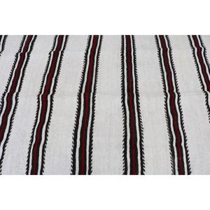 Vintage Area <b>Rug</b> 4.7x7.5 ft, White <b>Black</b> Southwestern <b>Rug</b> Wool - Product Image 5
