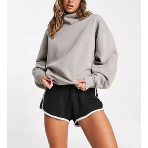 Sudadera de algodón con cuello alto estilo streetwear para hermandades, venta al por mayor, informal, oversize, personalizada, para mujer - Product Image 1