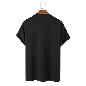 Option d'impression vierge de t-shirt en coton noir pur personnalisé de haute qualité pour hommes disponible - Product Image 2