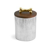 Pot de rangement en verre martelé avec couvercle à fleurs en argent bidon décoratif hermétique pour cuisine salle de bain ou cadeaux