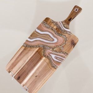 Planche à découper en résine et en bois de qualité durable solide, idéale pour couper et servir régulièrement au restaurant - Product Image 5