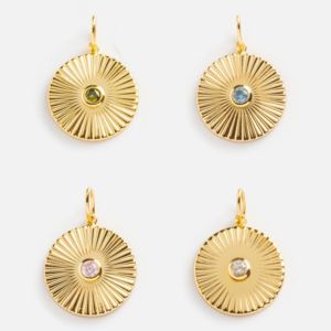 Pendentif Disque Texturé Quartz Rose Chaud Pierre Précieuse Argent Sterling 925 Plaqué Or Finition, Radiant Sunburst Design Déclaration Vibrante - Product Image 5