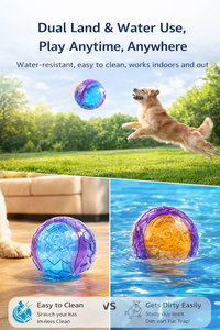 Palla Giocattolo Interattiva per Cani in TPR, Resistente ai Morsi, per Alleviare la Noia e Allenamento, Durevole per Cuccioli - Product Image 5