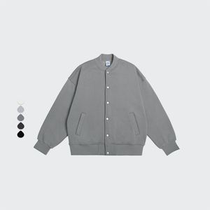2025 Custom Logo Embossed Solid Color Eco-Friendly Windproof 100% Wool Couple College Baseball Men's Standard <b>Varsity</b> <b>Jacket</b> - Product Image 1