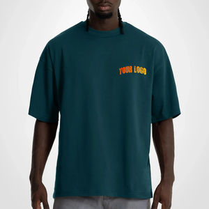 Nuevo Estilo, Diseño de Letras Impresas Personalizadas, Corte Regular, Cuello Redondo, 100% Algodón Transpirable, Talla Grande para Hombre, 250 GSM, Tejido de Punto - Product Image 4