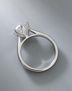 แหวนหมั้นเพชร CZ ทรงกลม9มม. | การตั้งค่า4ง่ามแบบคลาสสิก | แหวนเงินผู้หญิงแหวนแต่งงานเครื่องประดับครบรอบ - Product Image 2