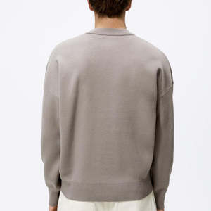 Sudadera de Hombre 100% Algodón de Alta Calidad, Hombros Caídos, Talla Grande, Cuello Redondo, Estilo Francés, Personalizable - Product Image 3