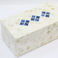 Boîte à bijoux multifonctionnelle empilable à trois couches, rectangulaire 4x4 pouces, élégante, en nacre brillante, style nordique moderne, pour rangement de bijoux et objets fins