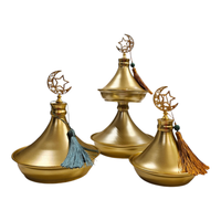 Petite table de service d'intérieur élégante en métal, forme dôme, légère, durable, réutilisable, décoration antique, pour le monde entier, Ramadan, Aïd