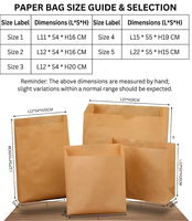 Sac en papier à fond conique imprimé sur mesure, résistant à la graisse, de qualité alimentaire, à base pointue, pour emballage de snacks, frites, poulet à emporter