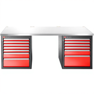 Banc de travail bas Facom avec 13 tiroirs, armoire à outils en acier inoxydable - Product Image 2