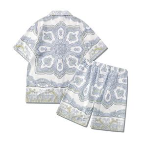 2024 <b>Men</b> Hawaiian Sets Summer 2Pcs Set <b>Shirts</b> 3D Print Short Sleeve Button <b>Shirt</b> <b>Beach</b> Shorts Two Set - Product Image 5