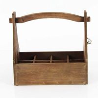 Organisateur de caddie en bois compact pour fournitures d'art crayons croquis stylos pinceaux aquarelles toile petits outils d'artisanat matériaux
