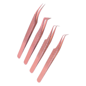 Pince à épiler manucure de haute qualité pointes incurvées ensemble de pinces à épiler extension de cils 4 pièces pince à épiler - Product Image 6