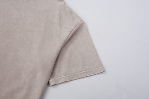 เสื้อยืดขนาดใหญ่พิเศษสำหรับผู้ชายฟอกสีด้วยกรดเสื้อยืดพิมพ์ลายพองสำหรับผู้ชายใส่ได้ทั้งชายและหญิงพิมพ์โลโก้ได้ตามต้องการ - Product Image 4