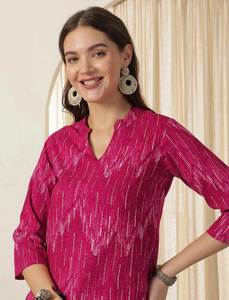 Kurti Wanita Elegan Bergaya Praktis Berbahan Bulu Imitasi Lengan Panjang, Cocok untuk Pesta, Musim Dingin & Panas, Diskon Spesial - Product Image 2