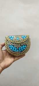 Pochette en mosaïque métallique brillante sur mesure avec fermeture à bouton, imperméable, accessoire de mode haut de gamme - Product Image 6