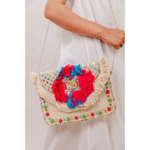 LW Vintage <b>Summer</b> Beaded Purse Single Strap Woven Handmade Ladies Beach <b>Bag</b> with Zip Closure Portable Cross Body Gift <b>Bag</b> - Product Image 1