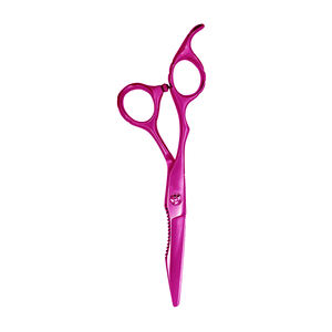 Ciseaux de coupe de cheveux en acier inoxydable de qualité chirurgicale ciseaux de salon en acier métallique enduit de couleur avec repose-doigt fixe - Product Image 5