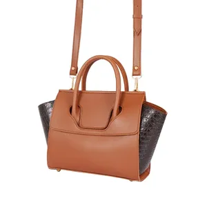 Sac bandoulière trapèze marron pour femme - Product Image 4