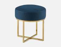 Taburete de alambre de hierro de primera calidad en forma de triángulo con acabado de terciopelo, duradero y elegante para uso en sala de estar, dormitorio y comedor