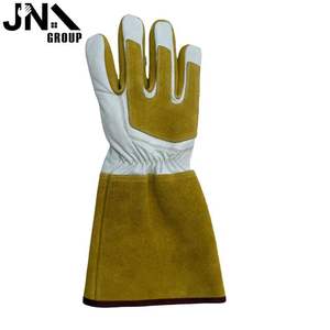 Gants de soudage Tig XL pour hommes doublure en coton et cuir de vache de haute qualité logo personnalisé CE protection de sécurité pour les travaux à l'argon vente en gros - Product Image 3