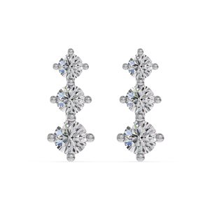 1.99 CTS IGI ได้รับการรับรอง10K แข็งทองห้องปฏิบัติการต่างหูเพชรสำหรับปลูกดีไซน์อินเดียที่สง่างามสำหรับงานแต่งงานสำหรับผู้หญิง - Product Image 1