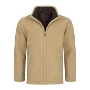 Veste polaire légère élégante à fermeture éclair pour hommes, vêtements d'extérieur essentiels de luxe pour l'hiver, veste polaire à col montant - Product Image 2
