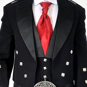 Veste Prince Charlie personnalisable en laine tweed argyle, style moderne, type kilt - Product Image 6